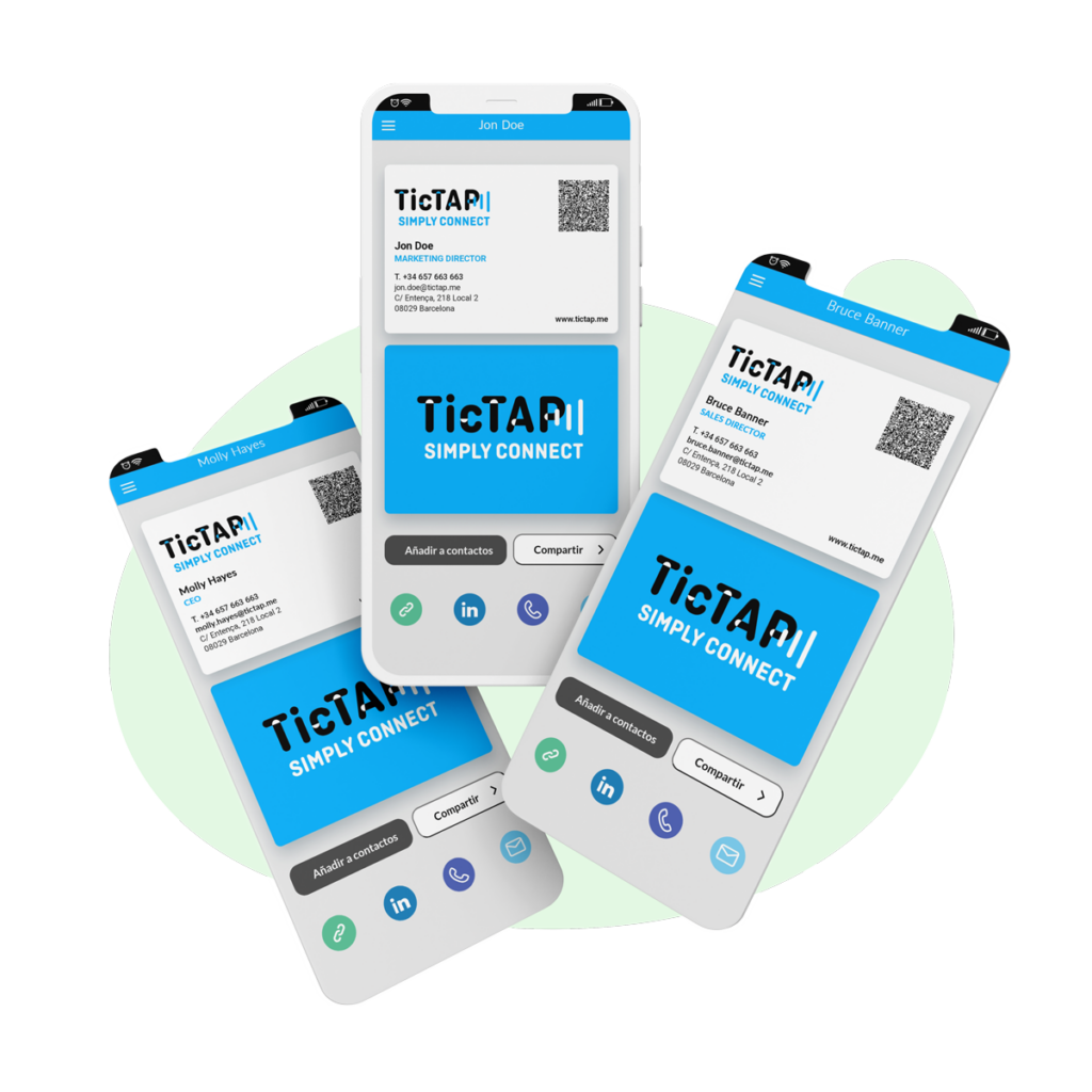 Multiple VCARDS in seconds - vcards by TICTAP